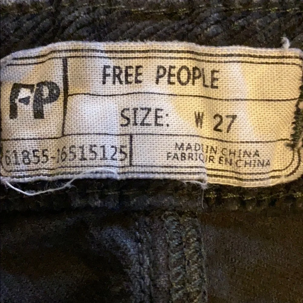 Free People Dark Blue Cords Corduroy Skinny 27 EUC
